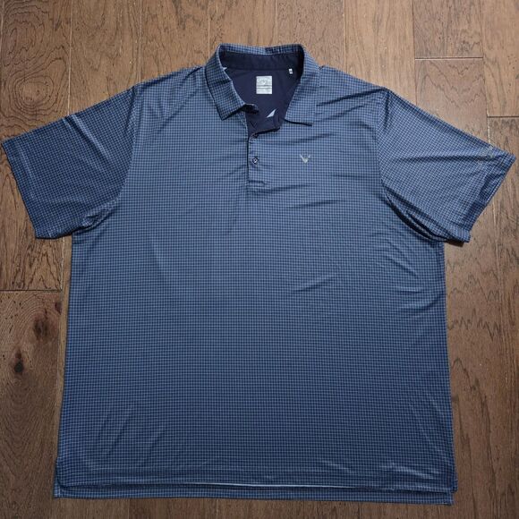 Callaway Polo Shirt Mens 3X Blue Opti-Dri Performance Golf Stretch Swing Tech - Picture 1 of 9